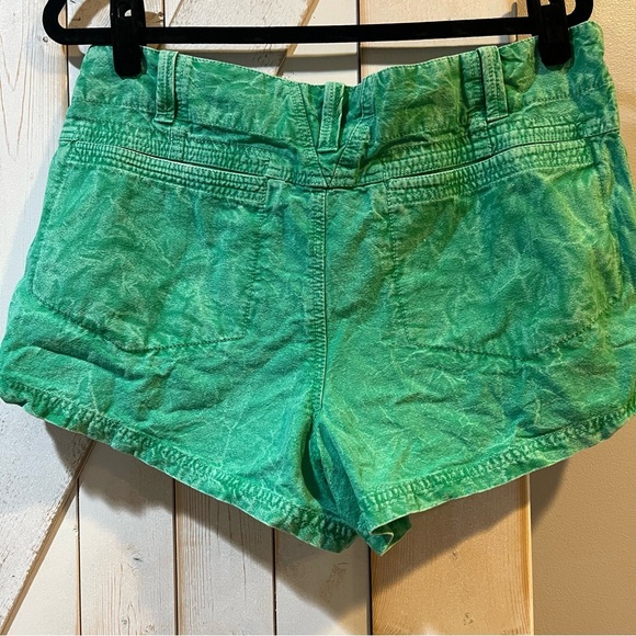 Free People Point Dume Green Women's Slouchy Chino Shorts 12 - Picture 3 of 5